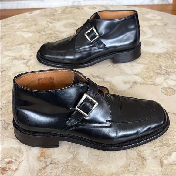 Loake Cromwell Collection Made in England Monk Strap Leather Ankle Boots - Picture 4 of 12